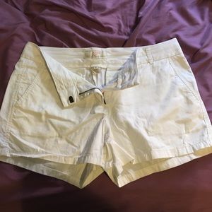 White J-Crew 6” Shorts